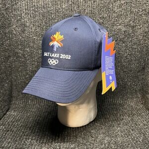 Vintage NWT Annco 2002 Salt Lake City Olympics Adjustable Hat‎ Navy Blue